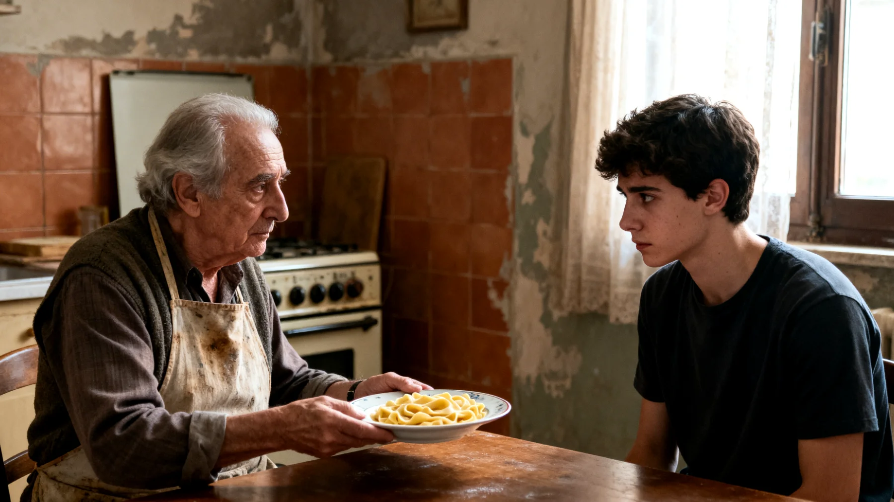 I nonni faticano ad esprimere affetto verbalmente ai nipoti giovani adulti, limitandosi a gesti pratici come cucinare o dare denaro, senza mai parlare di sentimenti, emozioni o dire apertamente 'ti voglio bene'. I nipoti interpretano questo silenzio affettivo come disinteresse o distanza emotiva, creando un senso di incomprensione reciproca e un legame che, pur esistendo profondamente, non riesce a manifestarsi e a nutrire entrambe le parti."