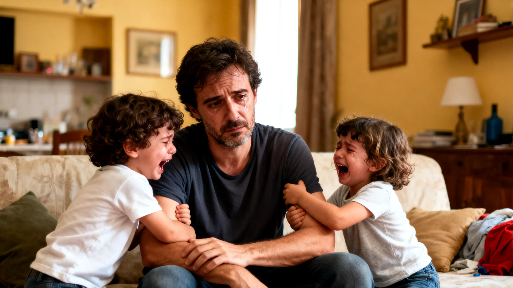 Il papà fatica a stabilire regole chiare e coerenti con i bambini: ogni volta che fissa un limite, si trova a cederlo sotto pressione o pianto, generando confusione nei figli su cosa sia davvero permesso e cosa no."